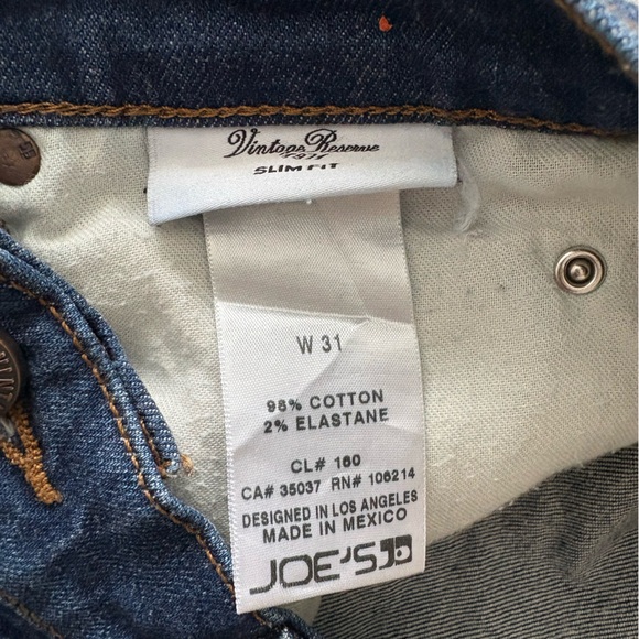 Joe's Jeans Dark Blue Slim Fit 31x30 - Picture 9 of 10